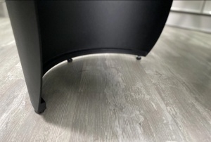 Стол ОЛЬХОН 180 цвет БЕЛЫЙ МРАМОР МАТОВЫЙ , керамика / Черный каркас