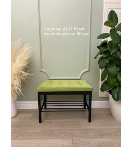 Банкетка Сканди-60 (салатовый/черный)