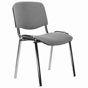 Стул STAFF "Iso Lite CF-008", хром, ткань серая (С-71), 532566
