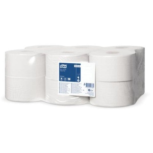 Бумага туалетная 200 метров, Tellus/TORK (Система T2) UNIVERSAL, 1-слойная, КОМПЛЕКТ 12 рулонов, 120197