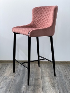 Полубарный стул ARTEMIS BLUVEL-52 PINK (H=65cm), велюр