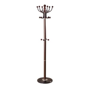 Вешалка-стойка BRABIX "CR-282", металл/мрамор, 1,8 м, на диске диаметром 38 см, 6 крючков + 4 дополнительных, коричневая, 601745