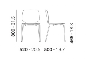 Стул пластиковый Babila белый, песочный