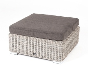 "Лунго" плетеная оттоманка с подушкой, цвет бежевыйцвет Бежевый