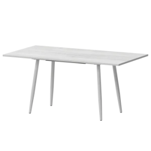 Стол раздвижной Бетта Обеденные столы в пластике Бетта 1100+300 Фрост/Белый муар