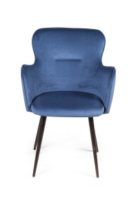Стул с подлокотниками Кинг, бархат синий 29