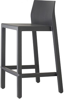 Стул полубарный пластиковый Kate антрацит