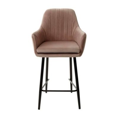 Полубарный стул Роден Premier, Серо-коричневый велюр, 65 см