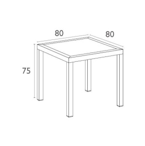 Стол пластиковый Orlando 80 белый