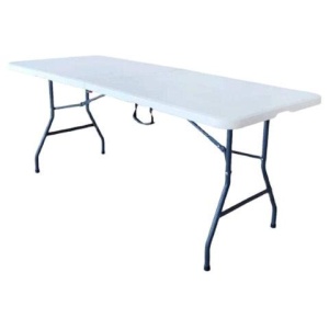Стол складной NOSTRESS (НОСТРЕСС) "Country FT-005" (1800х700х740 мм), НАГРУЗКА до 150 кг, пластик, белый, 680054