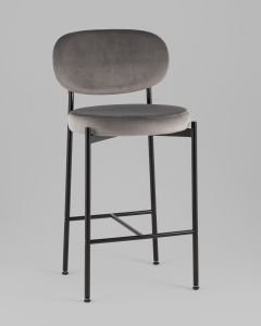 Стул полубарный Бриф VD велюр серый 2 шт.