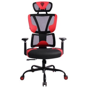 Кресло BRABIX PREMIUM "Toxin GM-520", синхромеханизм, экокожа/сетка/ткань, черное/красное, 532950