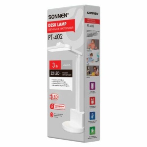 Настольная лампа / светильник беспроводная SONNEN PT-402, органайзер, USB, LED, 3 Вт, 3 режима, 238782