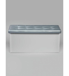 Банкетка ПВЗ-900 прямая Кожа (серебро)