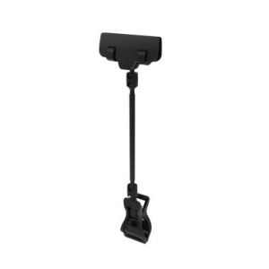 Универсальный ценникодержатель на прищепке с узким зажимом FX-CLAMP-SLIM, ножка 100 мм, цвет черный