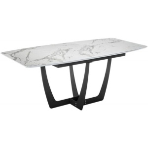Стол Миссандея графит / белый мрамор