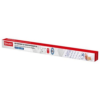 Доска-панель маркерная самоклеящаяся в рулоне, БЕЛАЯ, 90х200 см, маркер и салфетка, BRAUBERG, 237836