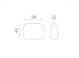 Подушка на спинку для углового модуля Komodo авокадо