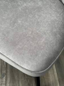 Стул СКАТ (SKAT) 360 град. поворот. цвет B22 Серый, велюр / черный каркас