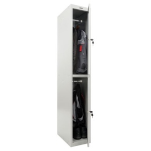 Шкаф металлический для одежды BRABIX "LK 12-30", УСИЛЕННЫЙ, 2 секции, 1830х300х500 мм, 18 кг, 291133, S230BR421102