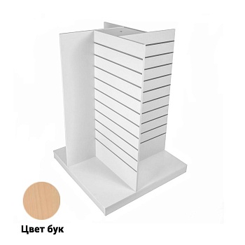 GX-600 Гондола X-образная напольная светлый бук, 918*918*1282 мм, ( МДФ/ ЛДСП),, шаг паза 100 мм