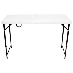 Стол складной NOSTRESS (НОСТРЕСС) "Country FT-004" (1220х610х740/580 мм), НАГРУЗКА до 150 кг, пластик белый, 680055