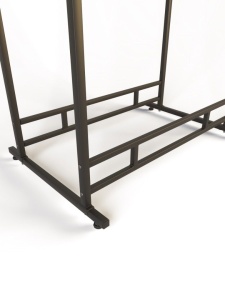 Вешалка напольная ELEGANTE-1200-NERO двойная, металлическая на ножках