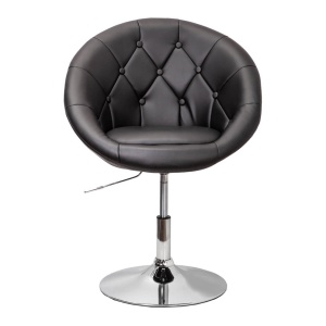 Кресло поворотное Paris, черный, экокожа