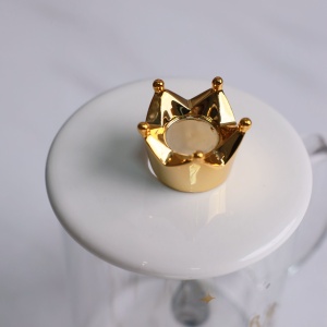 Чашка PRETTY с крышкой, стекло, прозрачный, 400 мл