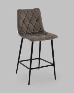 Стул полубарный Одди Diamond велюр темно-серый
