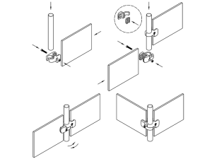 Вкладка для стекла и панели белая 6мм, R-47, пластик (JK52)