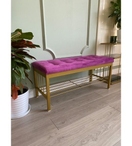 Банкетка Сканди-96-1 (фуксия/золото)