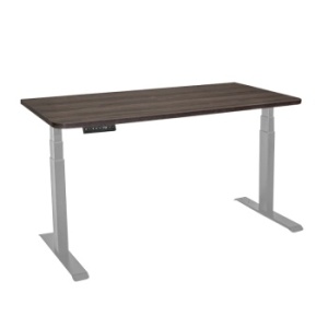 Стол с регулировкой высоты электрический LuxAlto LA-T33-2A3 серый/дуб коричневый ЛДСП 140*70*2.5