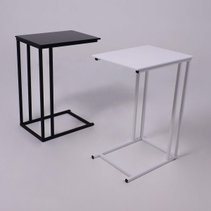 Стол журнальный ПРЕСТИЖ,  МДФ белый/белый, 400*300*585