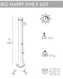 Душ солнечный Big Happy Five F 620 фиолетовый