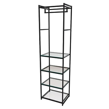 Стеллаж для одежды AС2260-19-Ч со стеклом 220х60х45