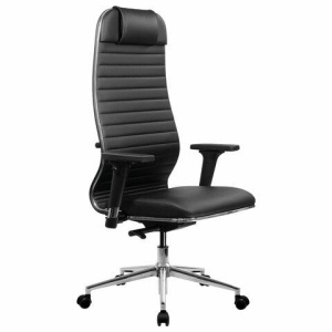 Кресло МЕТТА "ErgoLife" 10 B1-117D, хром, синхромеханизм, 2D-подлокотники, экокожа, черное цена 23 270 ₽ Кресло МЕТТА "ErgoLife" 10 B1-117D, хром, синхромеханизм, 2D-подлокотники, экокожа, черное
