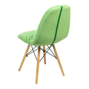 Стул Eames V, мягкий велюр, молодая фисташка