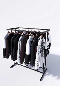 Рейл для одежды FORTE-NERO 1,4 м двухсторонний