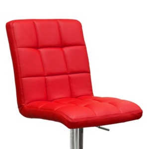 Барный стул Лагер, красная кожа