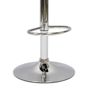 Барный стул Kruger Arm, белая кожа