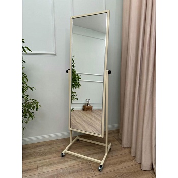ТК-160-49 Зеркало напольное с колесами (бежевый)