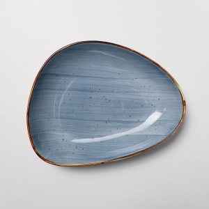 Тарелка VITAL 3, фарфор, синий, 26*20*2,5см