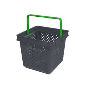 Корзина пластиковая QUADRO, 10 литров, цвет серый