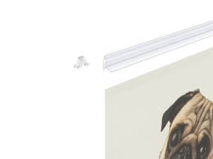 Комплект профилей для плакатов GRIPPER-SET, длина 1000 мм, прозрачный