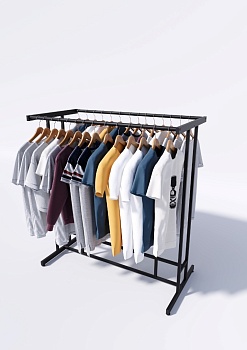 Рейл для одежды FORTE-NERO 1,3 м двухсторонний