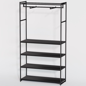 Стеллаж для одежды в стиле Лофт A22120-18-ЧЧ (220х120х45)