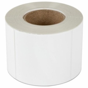 Термоэтикетки ЭКО, 58х60 мм, 500 этикеток в ролике, прозрачная подложка из пленки, 114505