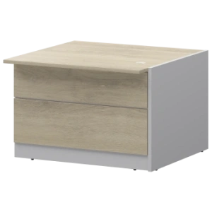 Модуль завершающий низкий левый Ресепшен Смарт СМР-11.10 Белый/Кронберг