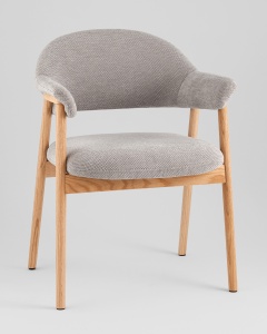 Стул обеденный Tavu с деревянными ножками серый